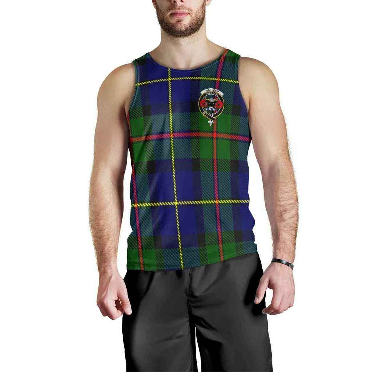 MacLeod of Lewis Tartan Crest Men Tank Top