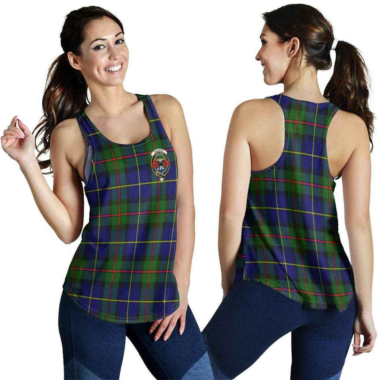 MacLeod of Lewis Tartan Crest Women Racerback Tank