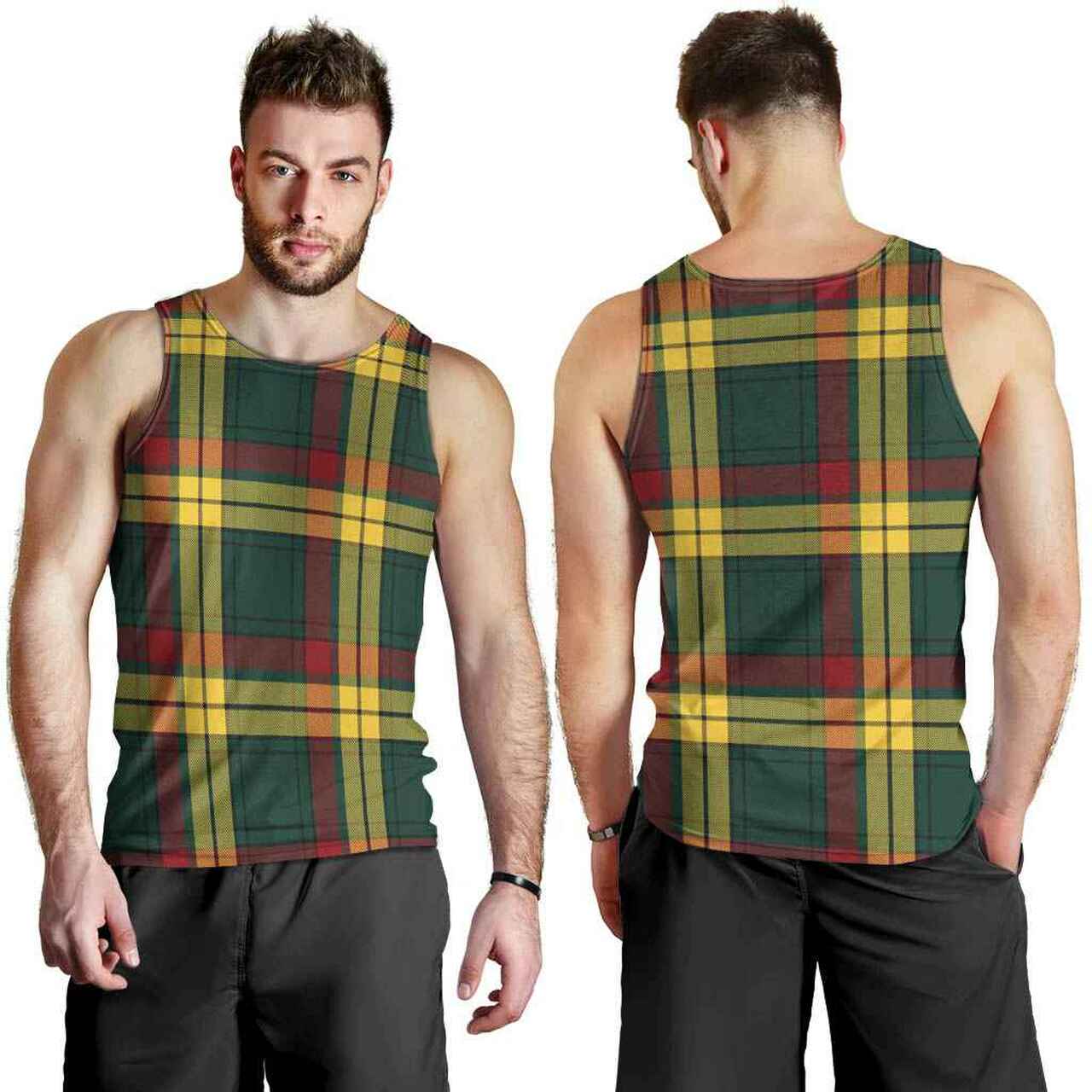 MacMillan Old Modern Tartan Plaid Men Tank Top