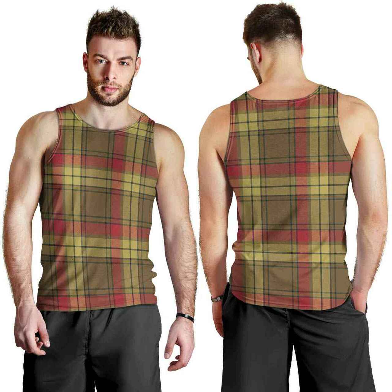 MacMillan Old Weathered Tartan Plaid Men Tank Top