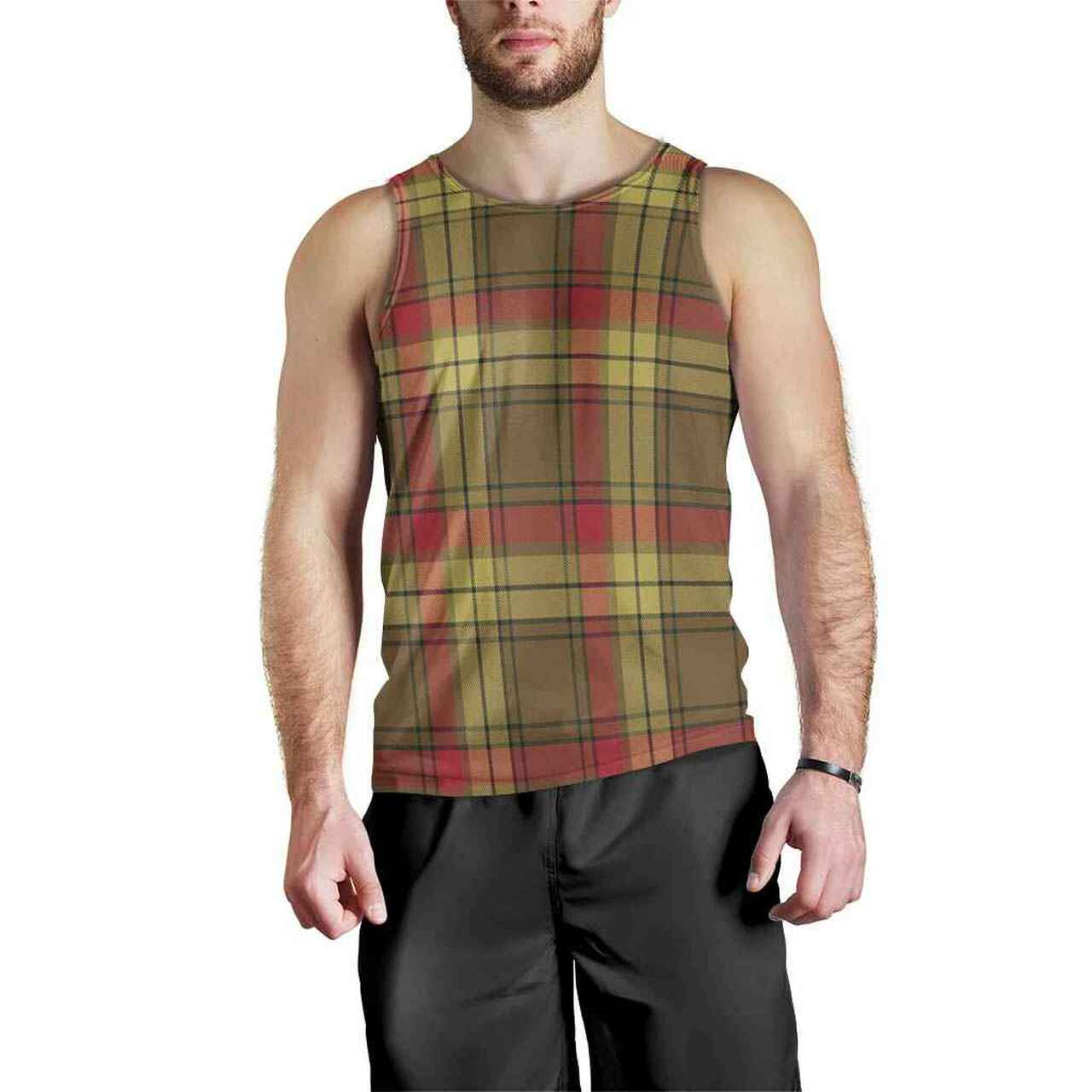 MacMillan Old Weathered Tartan Plaid Men Tank Top