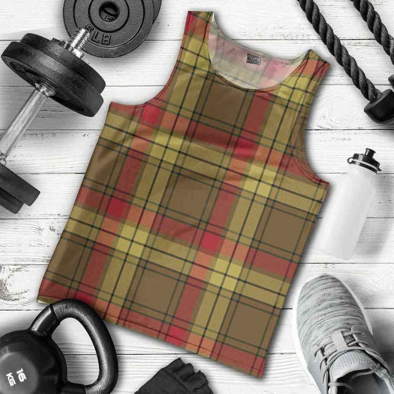 MacMillan Old Weathered Tartan Plaid Men Tank Top