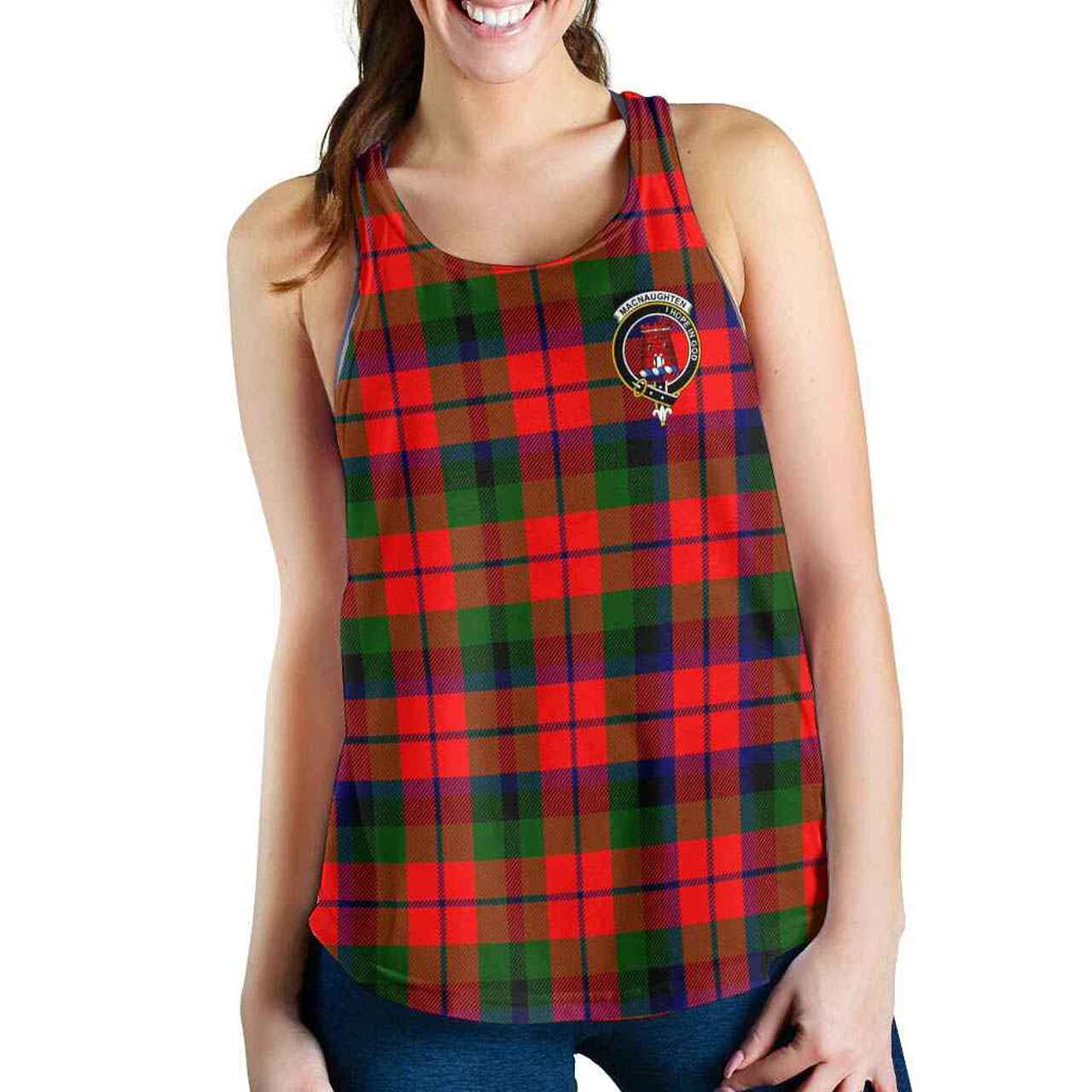 MacNaughten Tartan Crest Women Racerback Tank