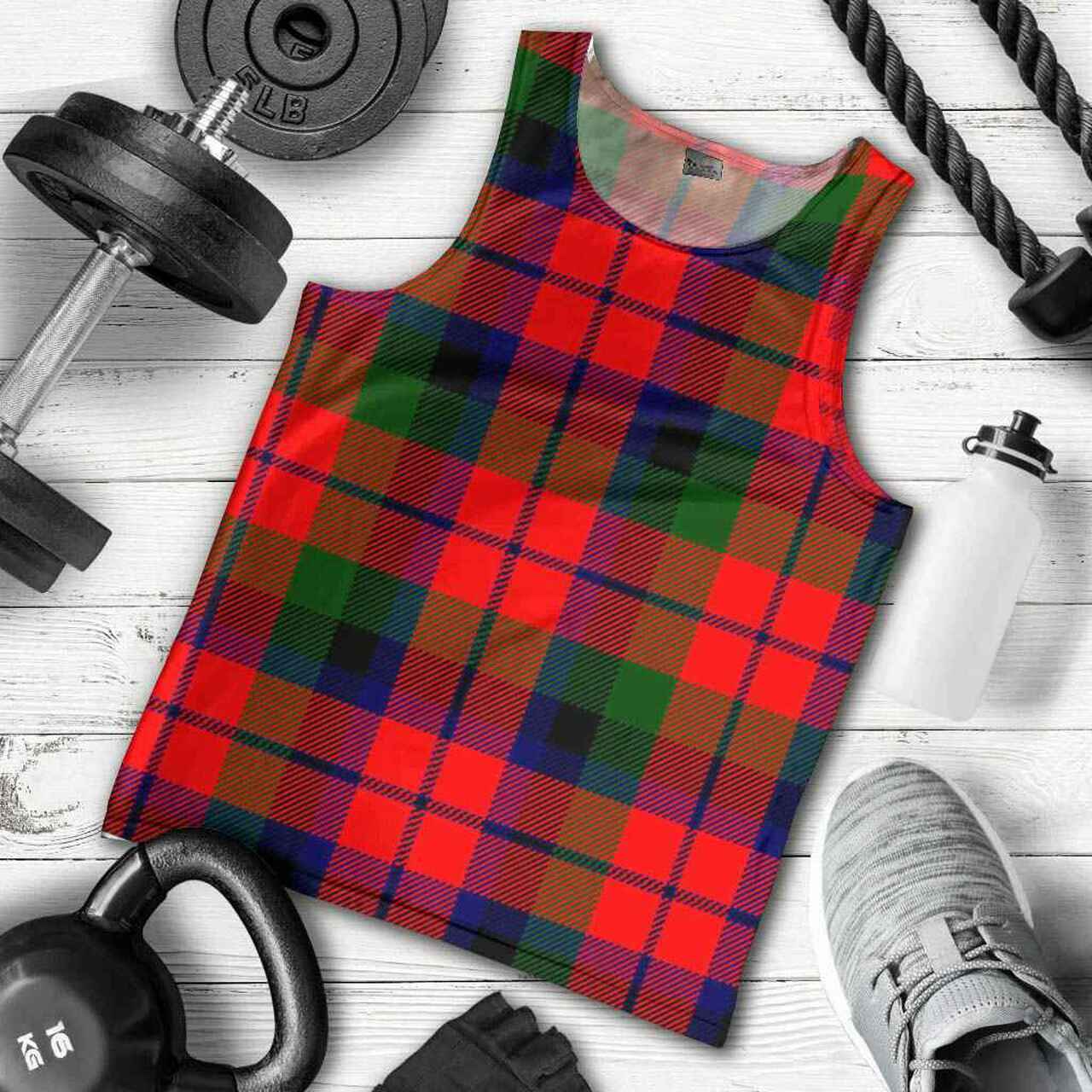 MacNaughton Modern Tartan Plaid Men Tank Top