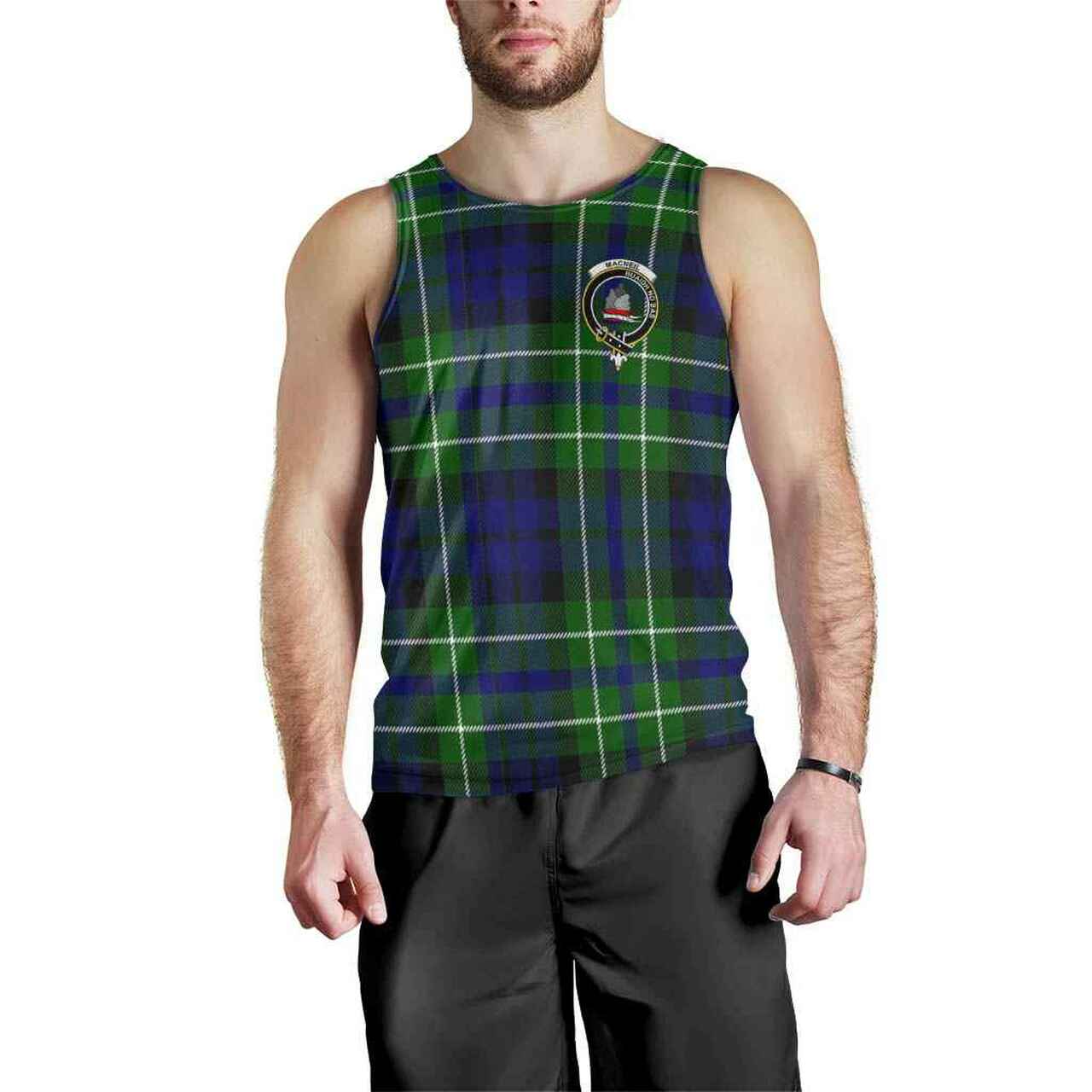 MacNeil of Colonsay Tartan Crest Men Tank Top