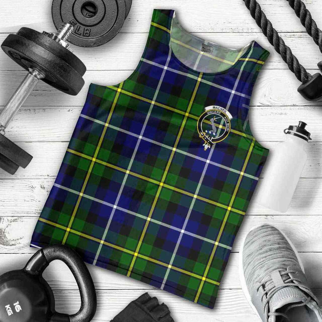 MacNeill of Barra Tartan Crest Men Tank Top