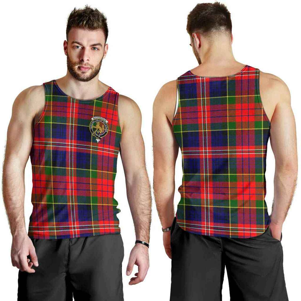 MacPherson Tartan Crest Men Tank Top