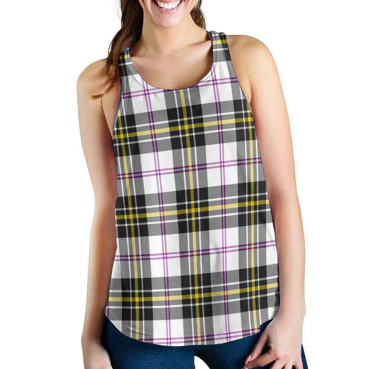 MacPherson Dress Modern Tartan Plaid Women Racerback Tank