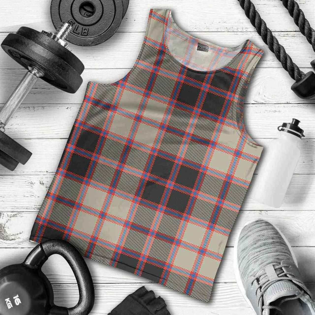 MacPherson Hunting Ancient Tartan Plaid Men Tank Top