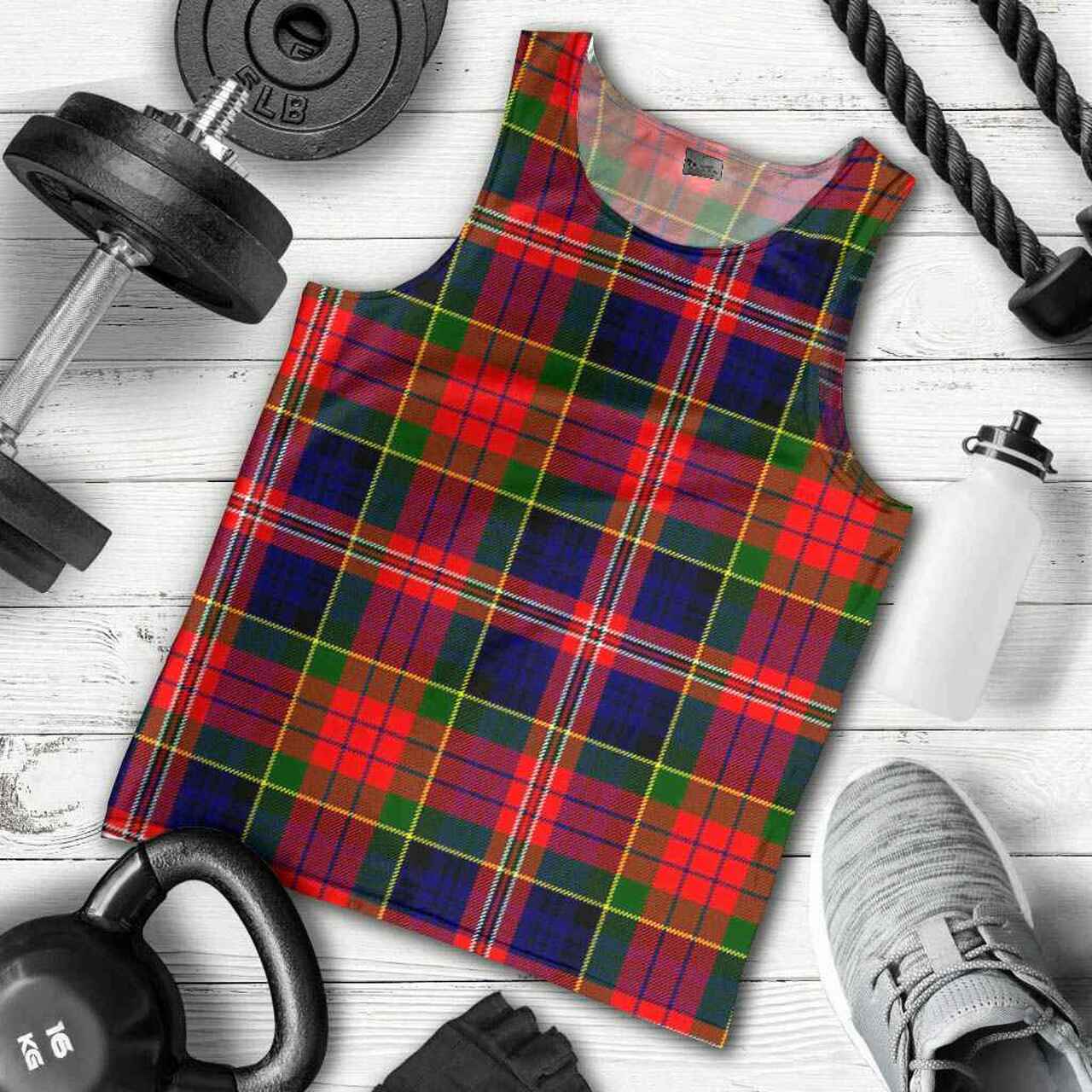 MacPherson Modern Tartan Plaid Men Tank Top