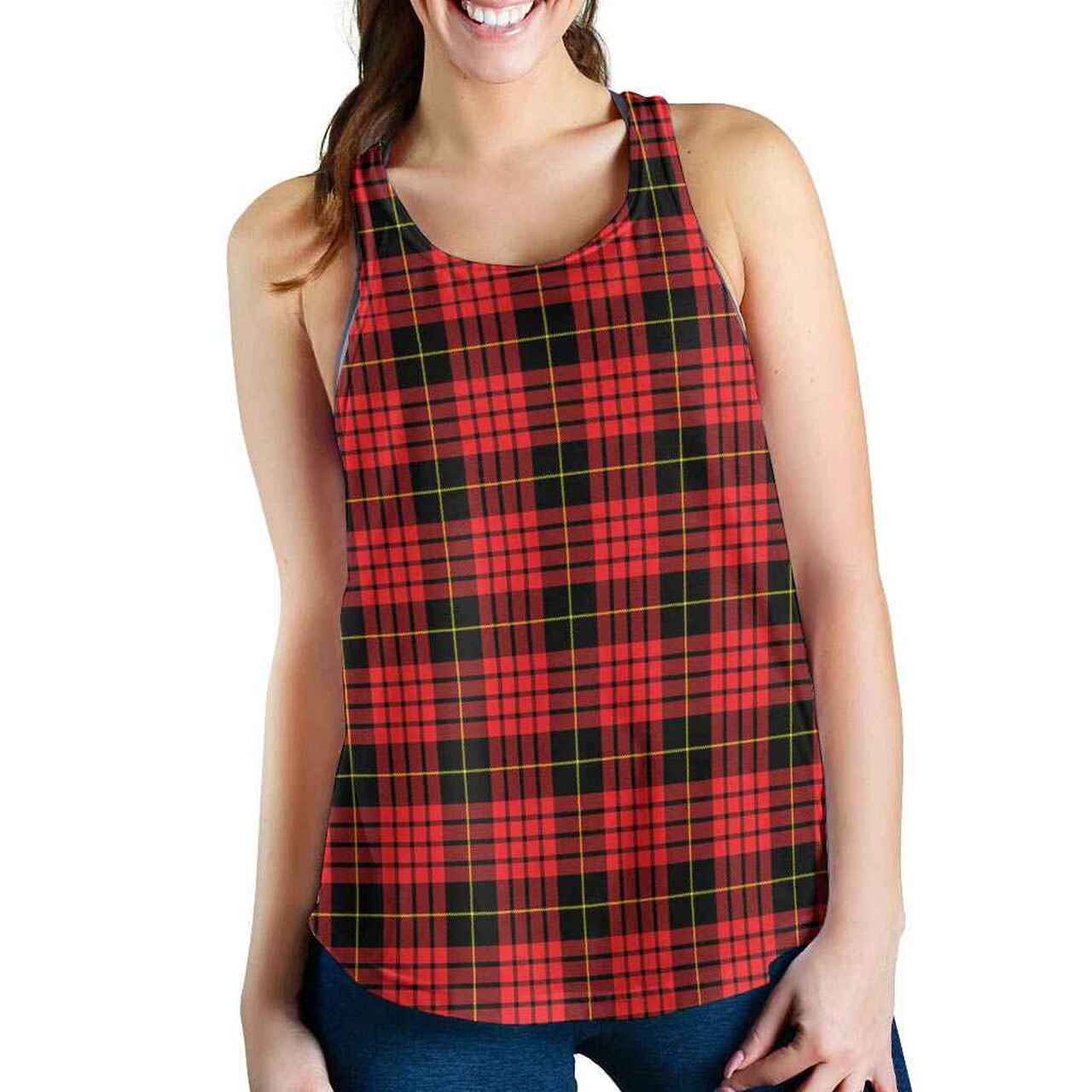 MacQueen Modern Tartan Plaid Women Racerback Tank