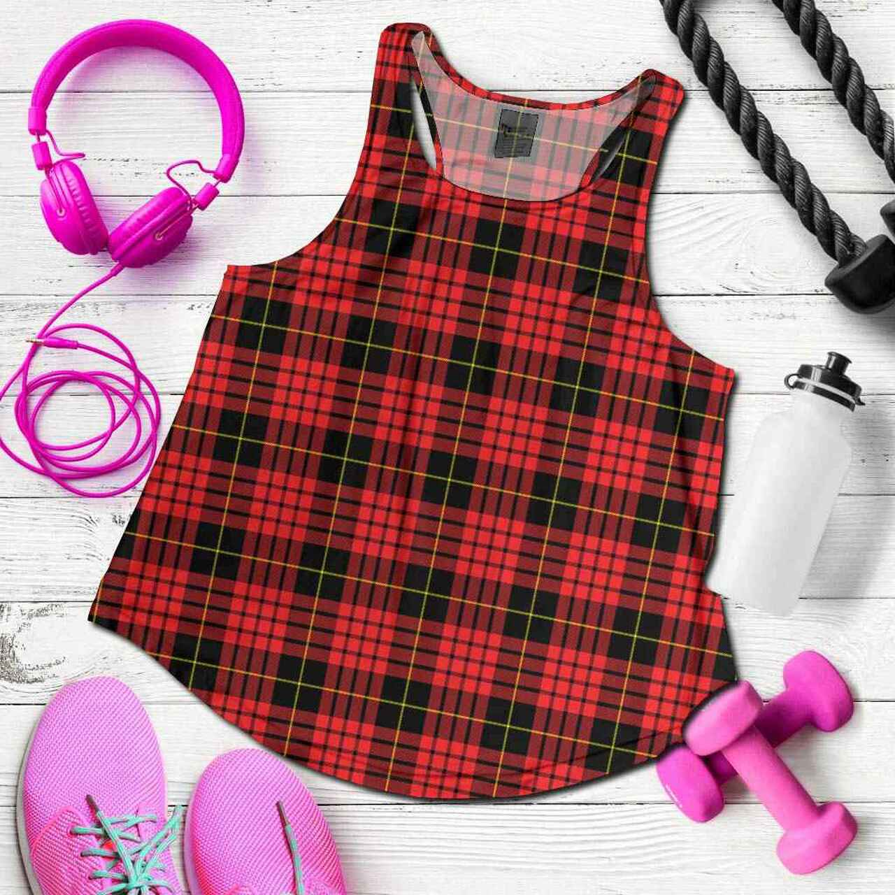 MacQueen Modern Tartan Plaid Women Racerback Tank