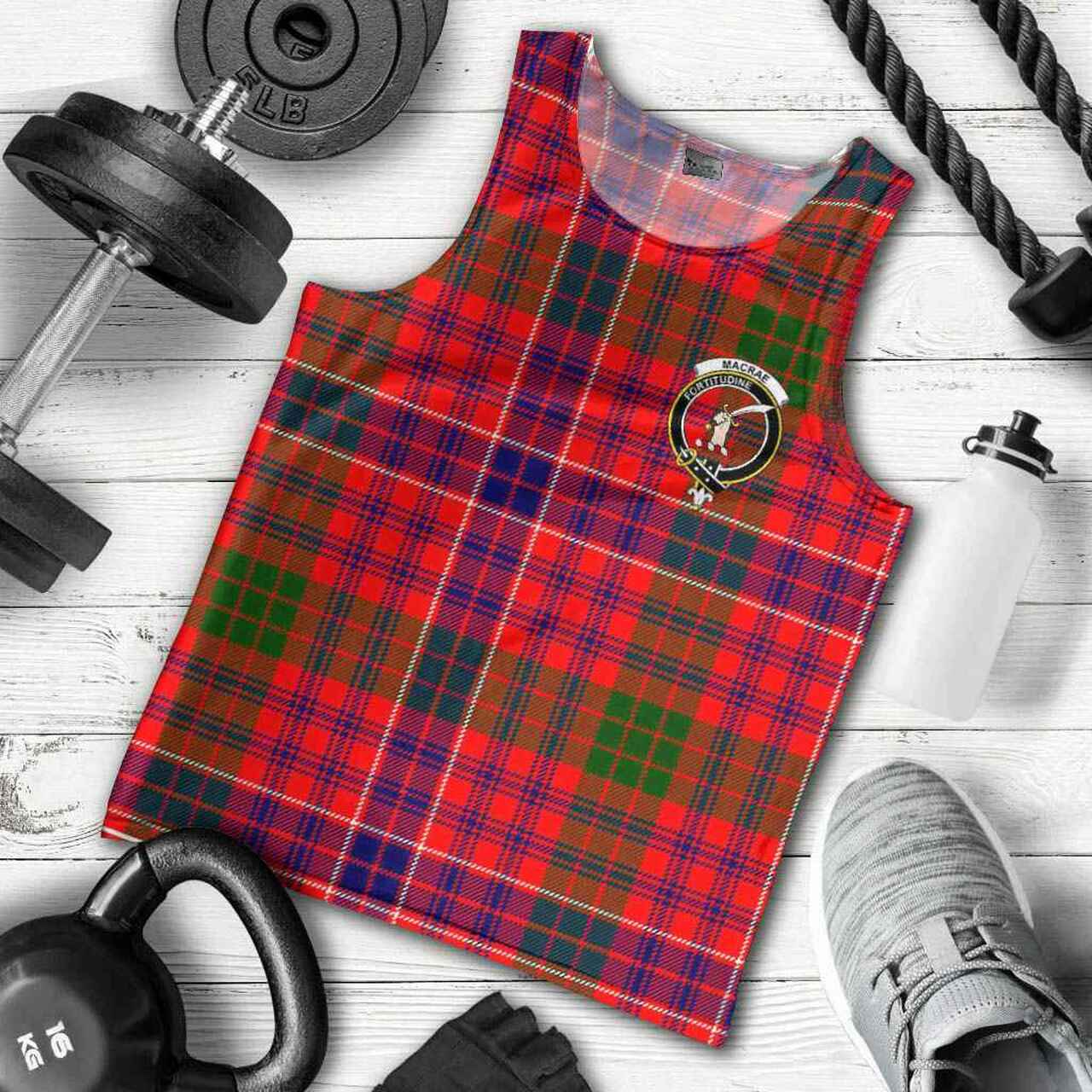 MacRae Tartan Crest Men Tank Top