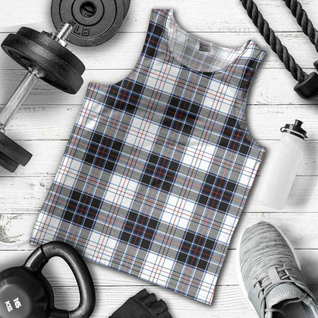 MacRae Dress Modern Tartan Plaid Men Tank Top