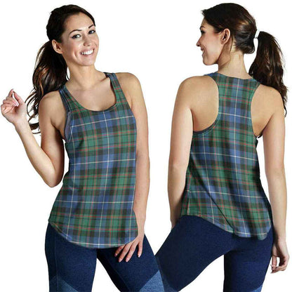 MacRae Hunting Ancient Tartan Plaid Women Racerback Tank