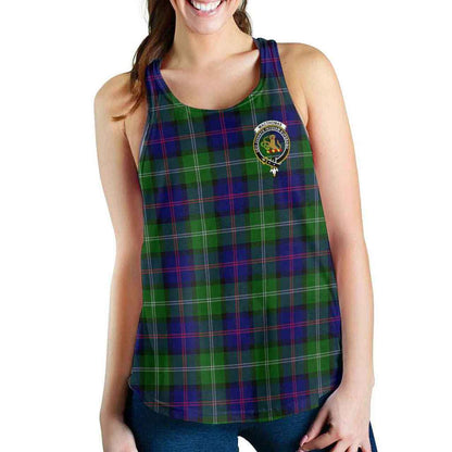 MacThomas Tartan Crest Women Racerback Tank