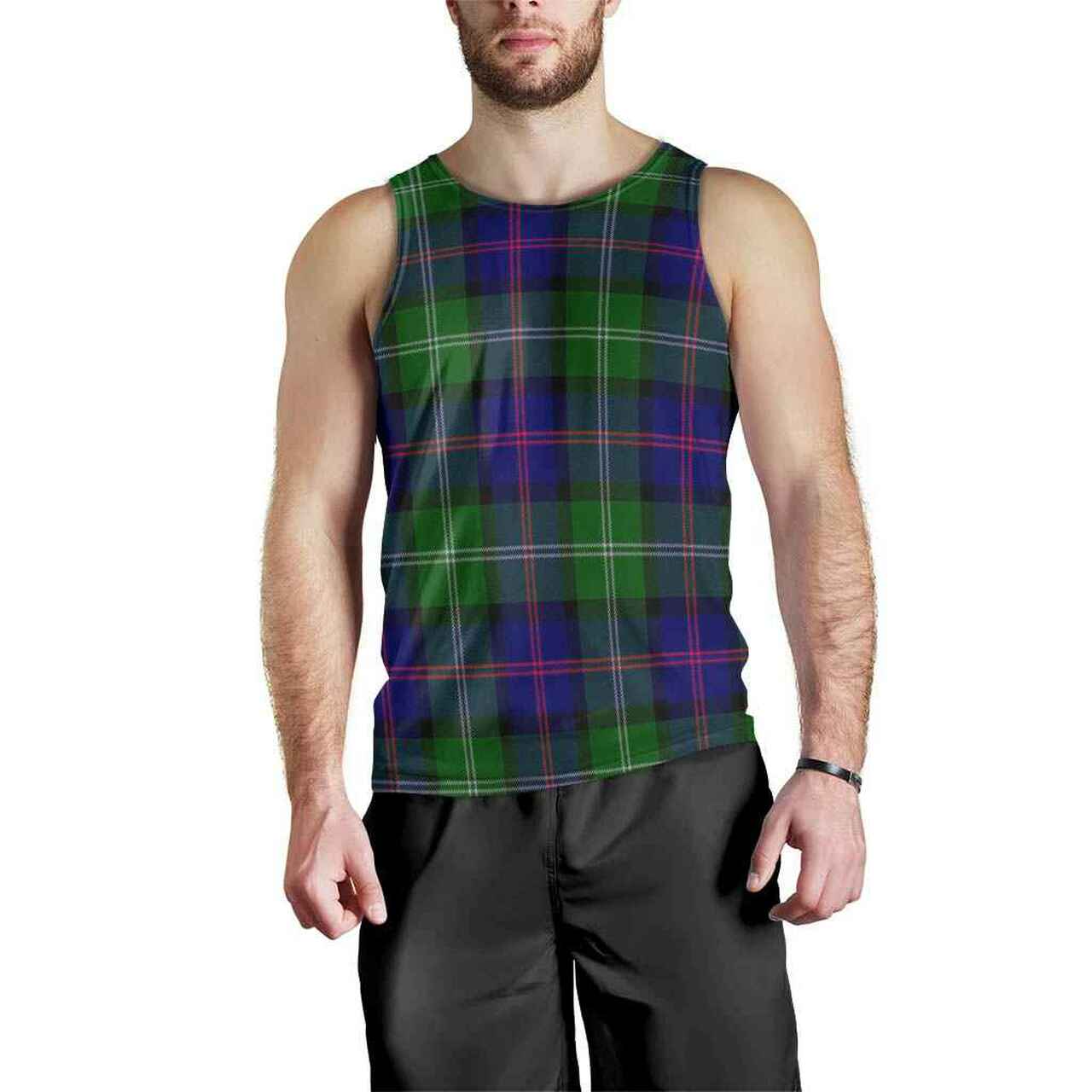 MacThomas Modern Tartan Plaid Men Tank Top