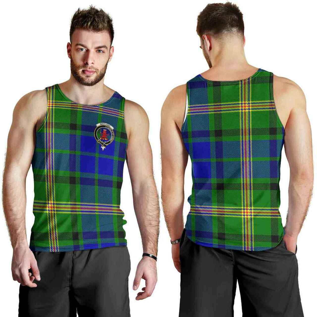 Maitland Tartan Crest Men Tank Top