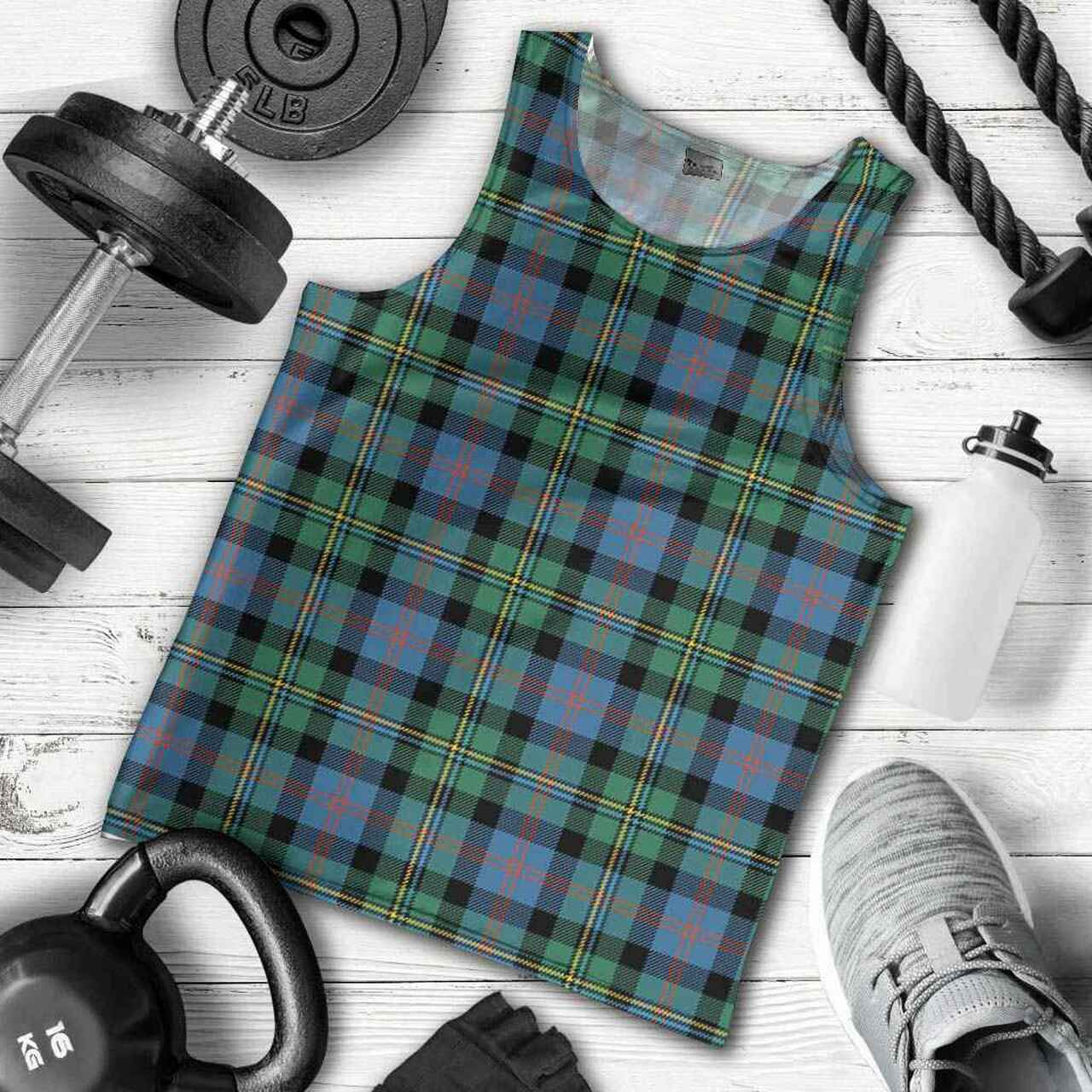 Malcolm Ancient Tartan Plaid Men Tank Top