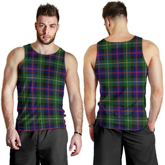 Malcolm Modern Tartan Plaid Men Tank Top