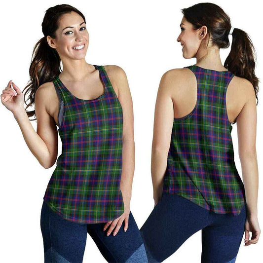 Malcolm Modern Tartan Plaid Women Racerback Tank