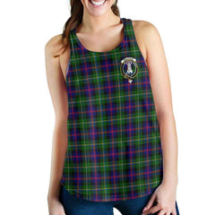 Malcolm (or MacCallum) Tartan Crest Women Racerback Tank