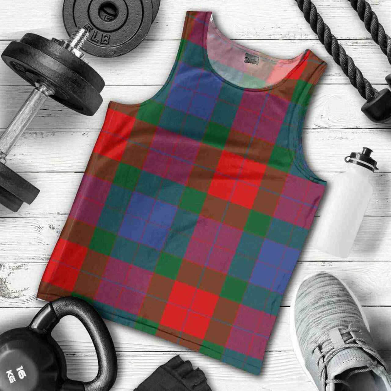 Mar Tartan Plaid Men Tank Top