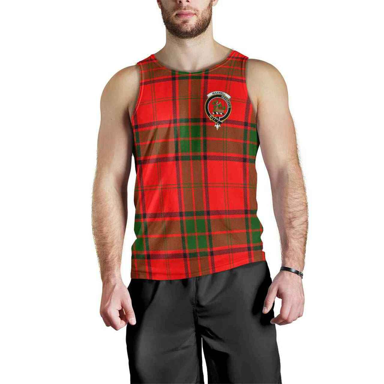 Maxwell Tartan Crest Men Tank Top