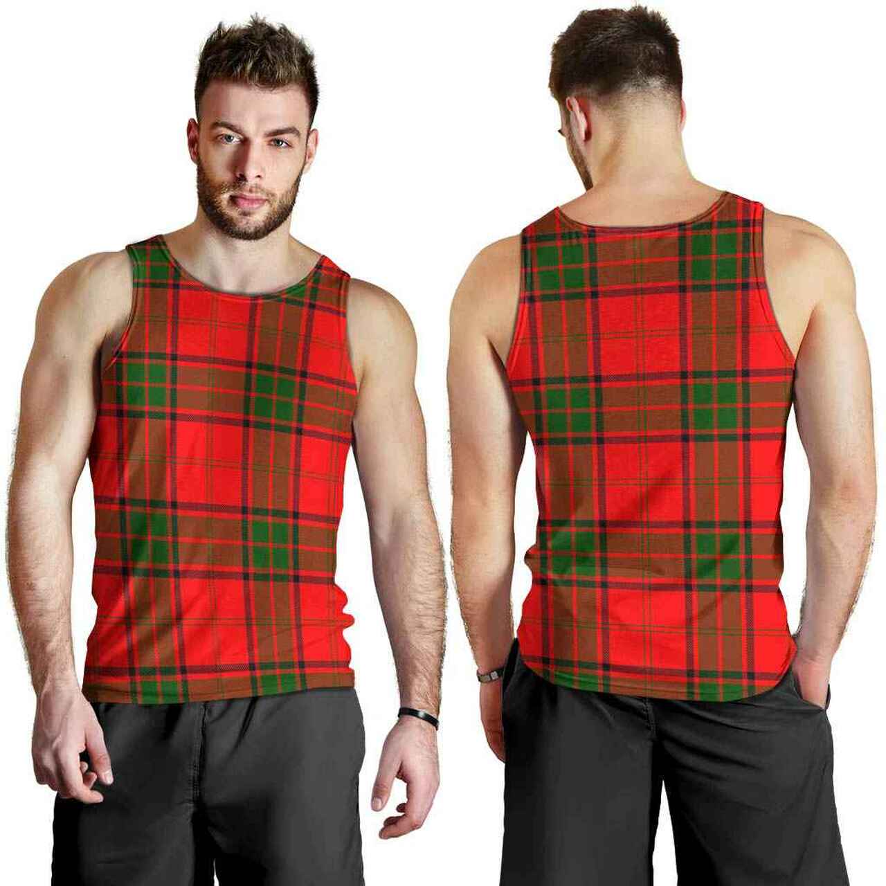 Maxwell Modern Tartan Plaid Men Tank Top