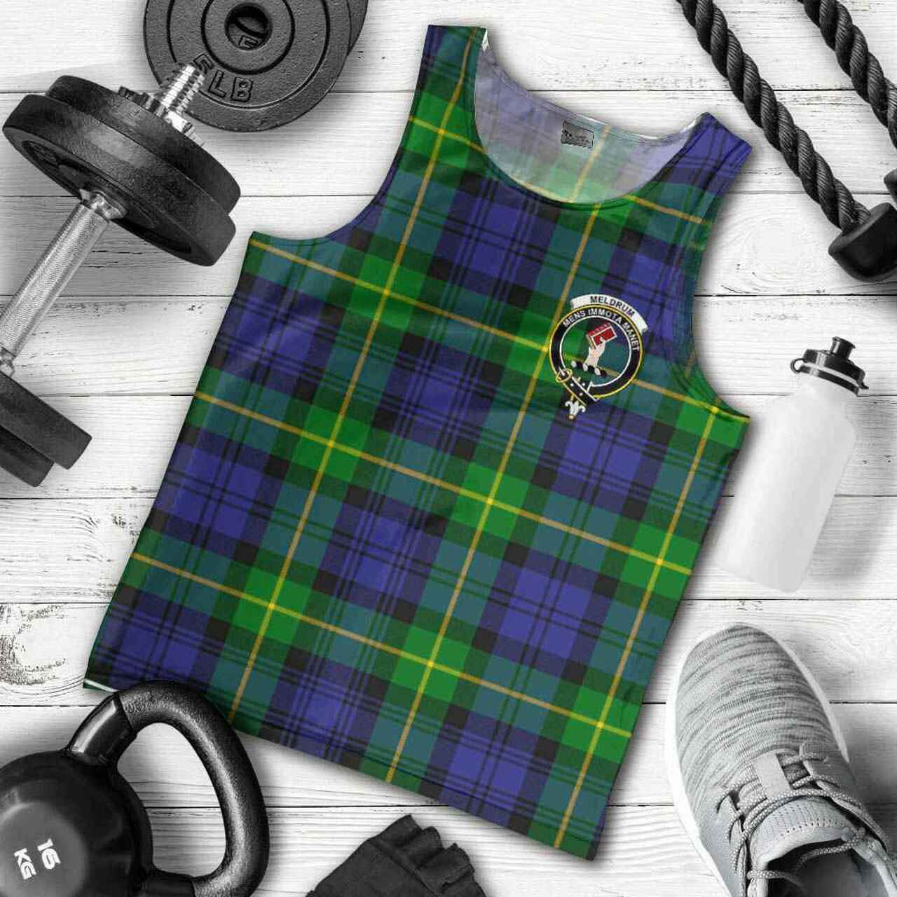 Meldrum Tartan Crest Men Tank Top