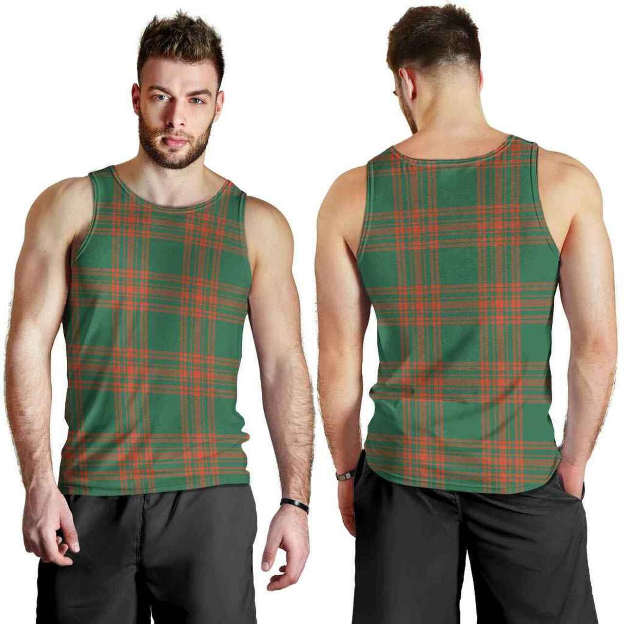 Menzies Green Ancient Tartan Plaid Men Tank Top