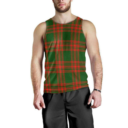 Menzies Green Modern Tartan Plaid Men Tank Top