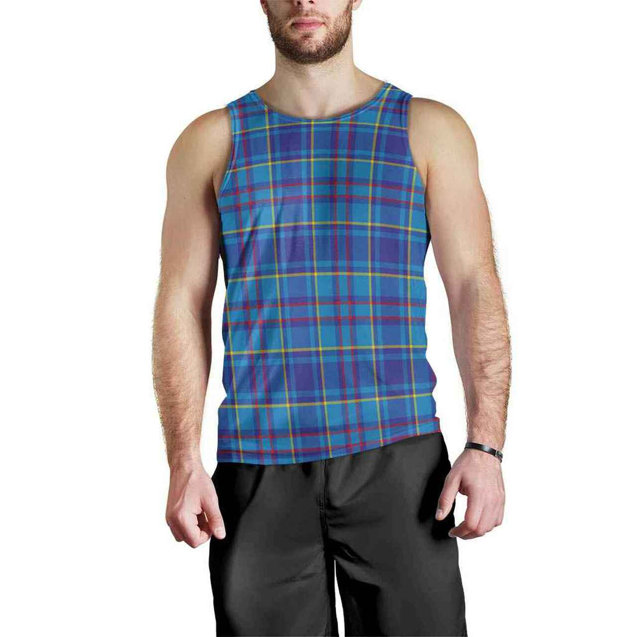 Mercer Modern Tartan Plaid Men Tank Top