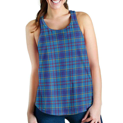 Mercer Modern Tartan Plaid Women Racerback Tank