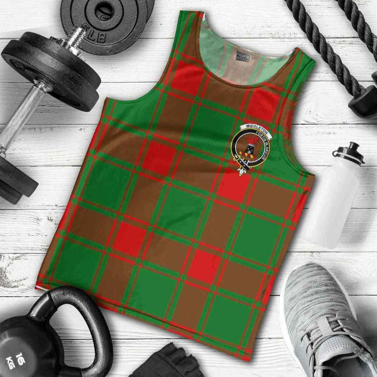 Middleton Tartan Crest Men Tank Top