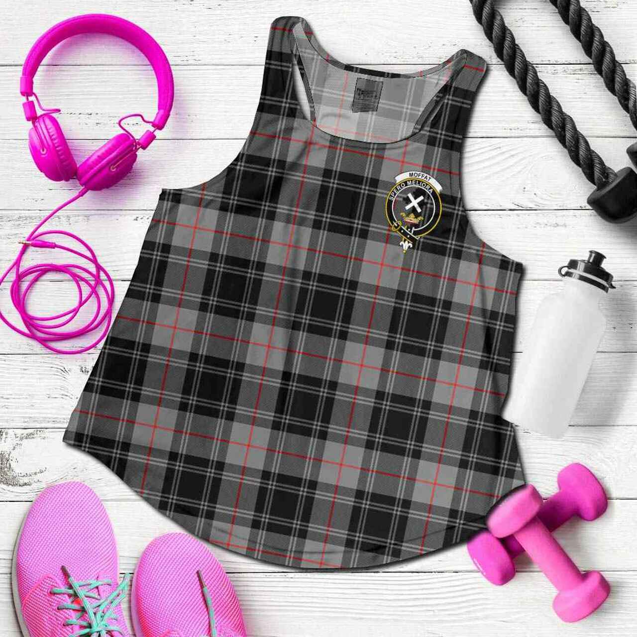 Moffat Tartan Crest Women Racerback Tank