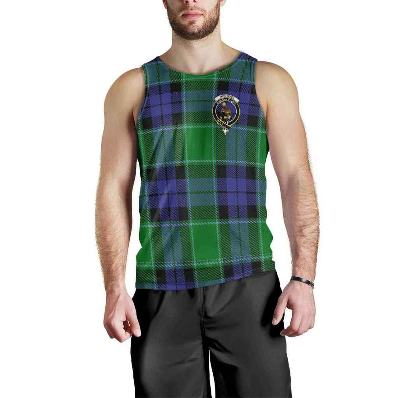 Monteith Tartan Crest Men Tank Top