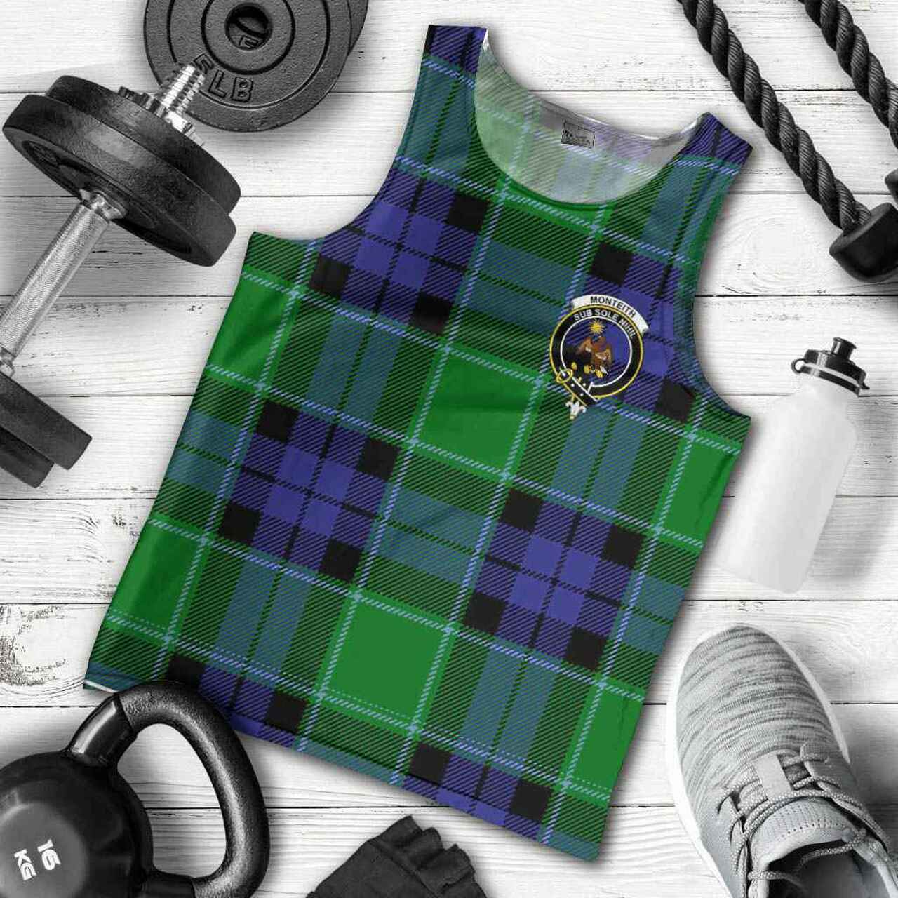 Monteith Tartan Crest Men Tank Top