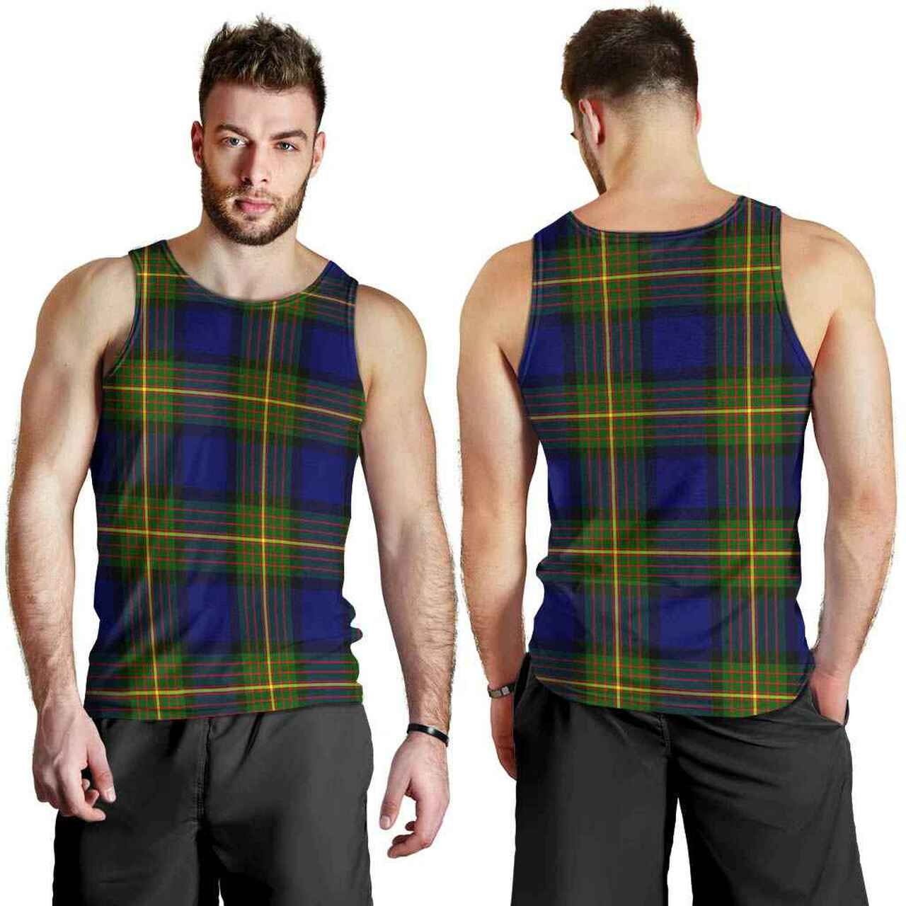 More (Muir) Tartan Plaid Men Tank Top