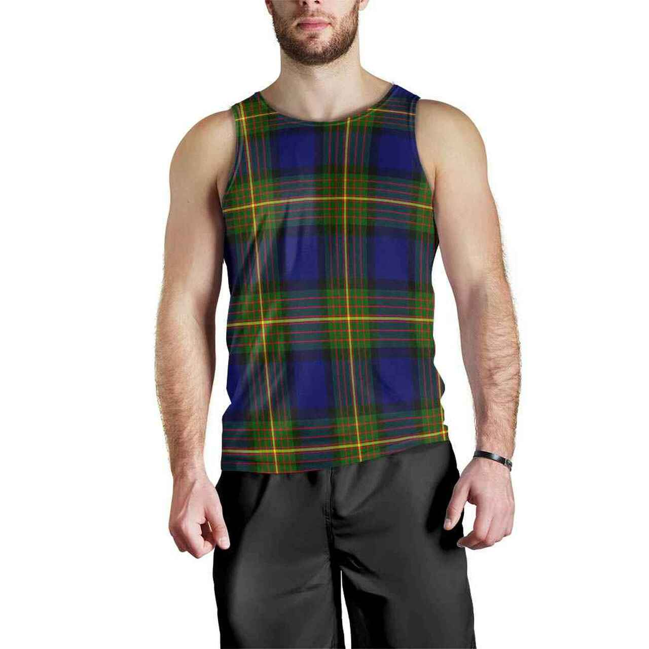 More (Muir) Tartan Plaid Men Tank Top