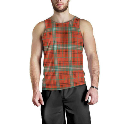 Morrison Red Ancient Tartan Plaid Men Tank Top