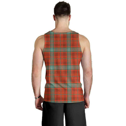 Morrison Red Ancient Tartan Plaid Men Tank Top