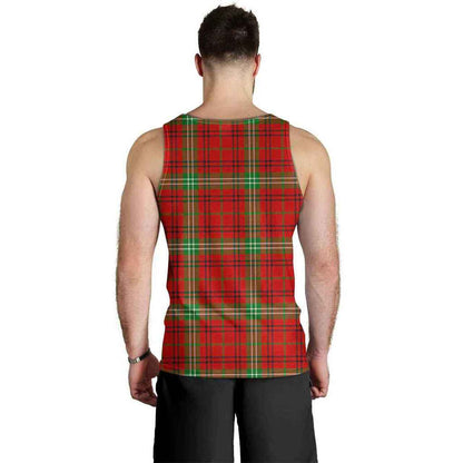 Morrison Red Modern Tartan Plaid Men Tank Top