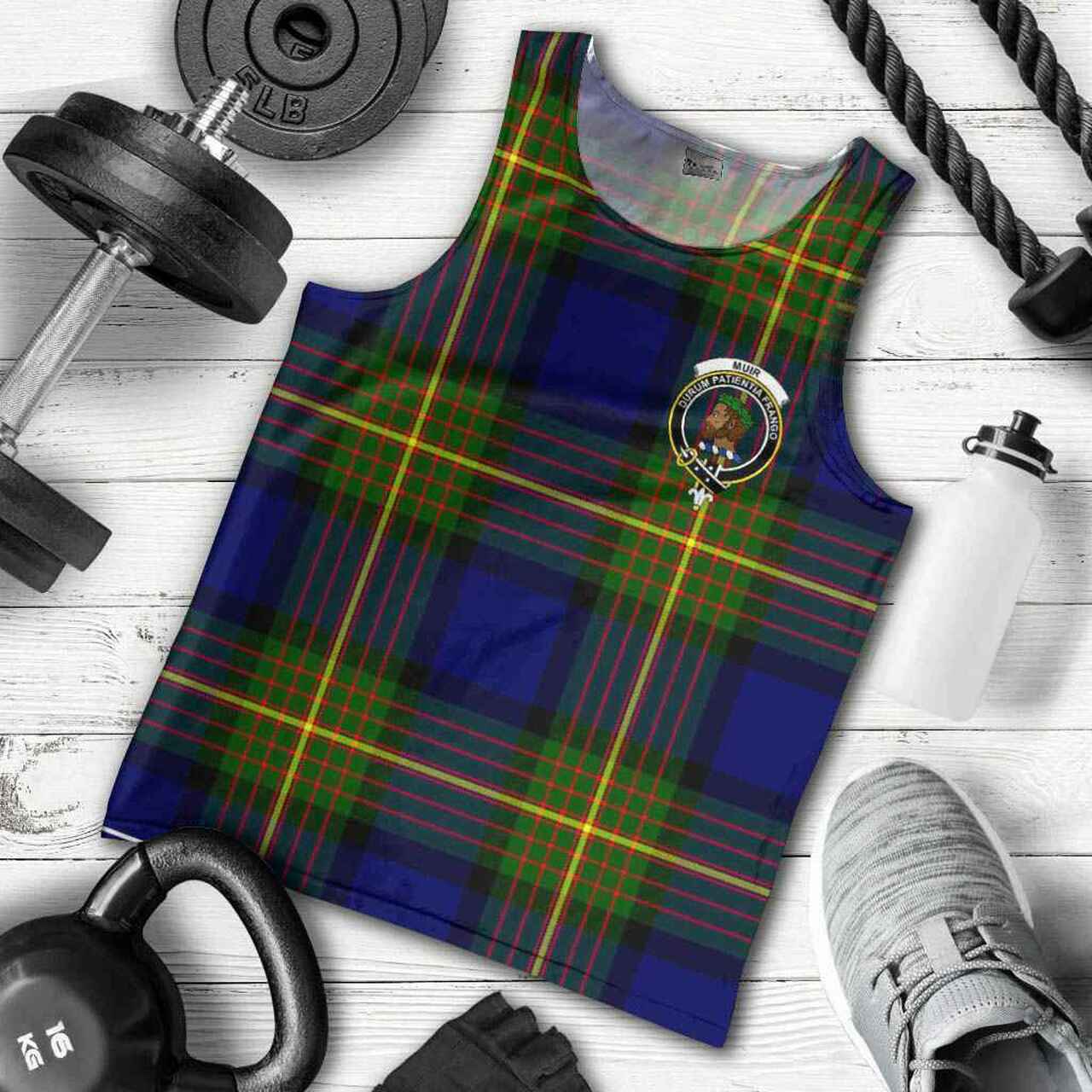 Muir Tartan Crest Men Tank Top