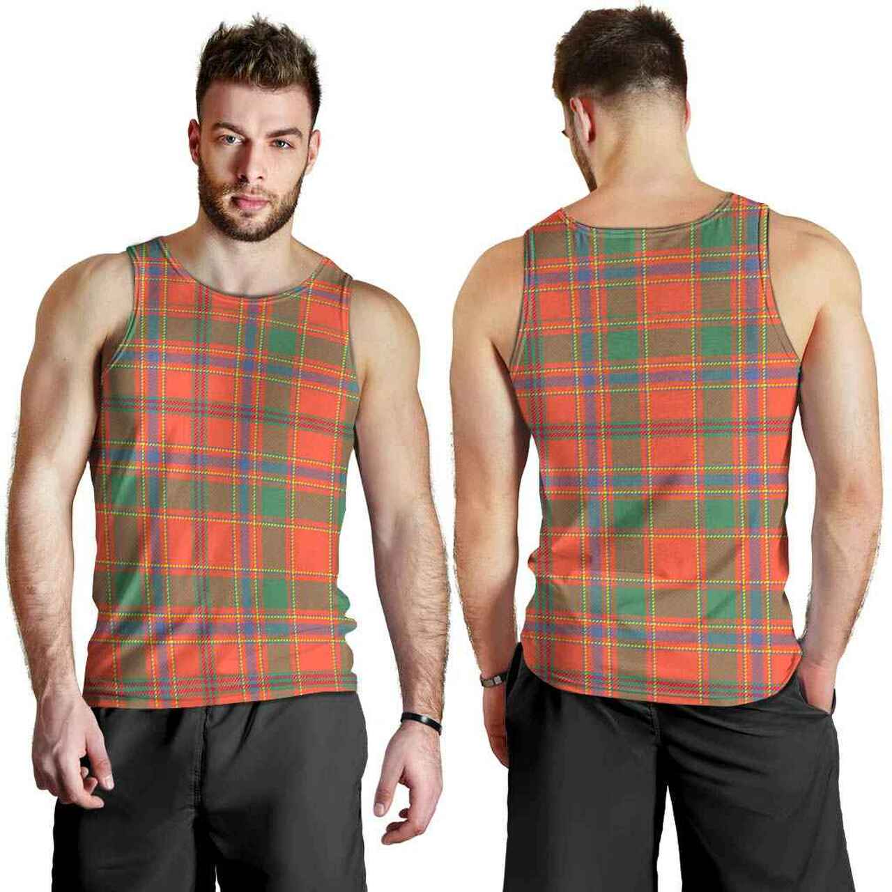 Munro Ancient Tartan Plaid Men Tank Top