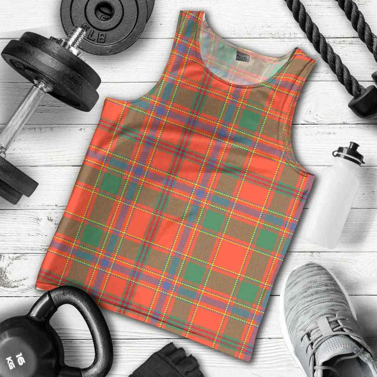 Munro Ancient Tartan Plaid Men Tank Top