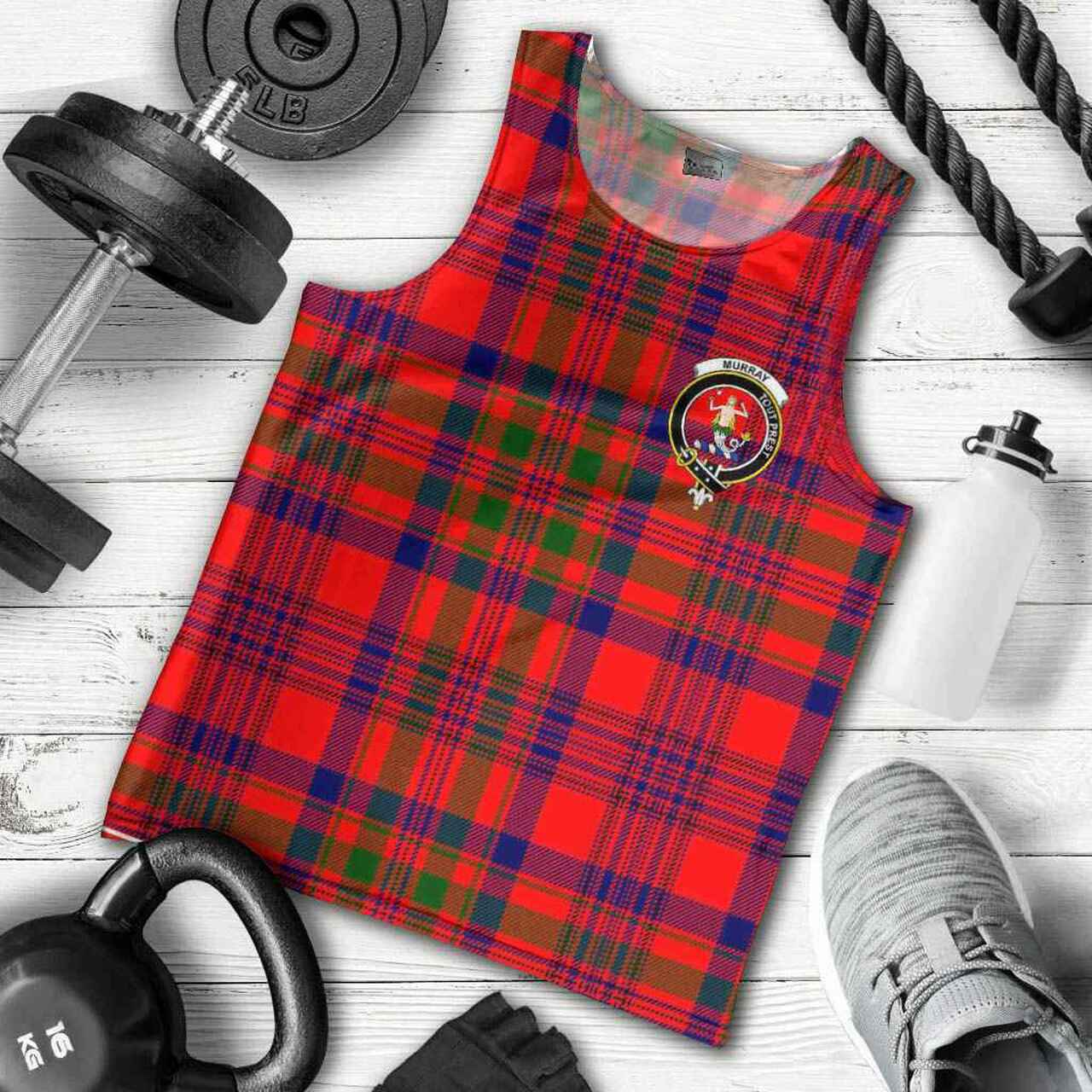 Murray (of Dysart) Tartan Crest Men Tank Top