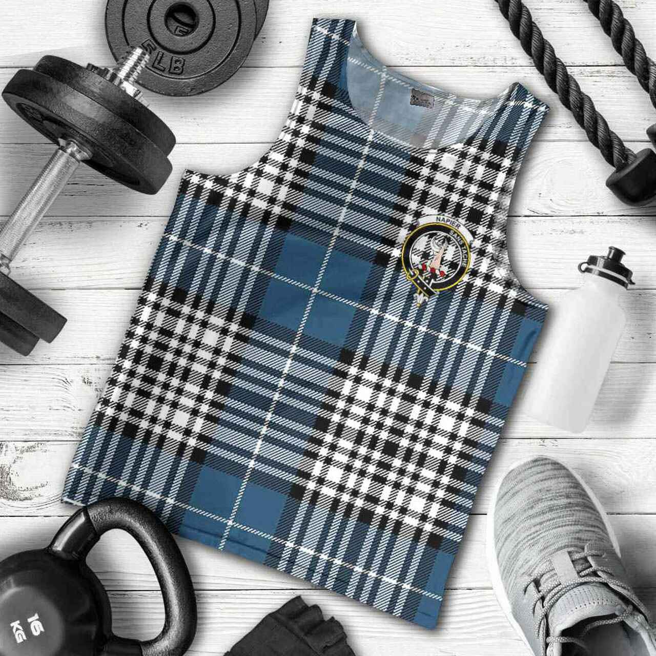 Napier Tartan Crest Men Tank Top