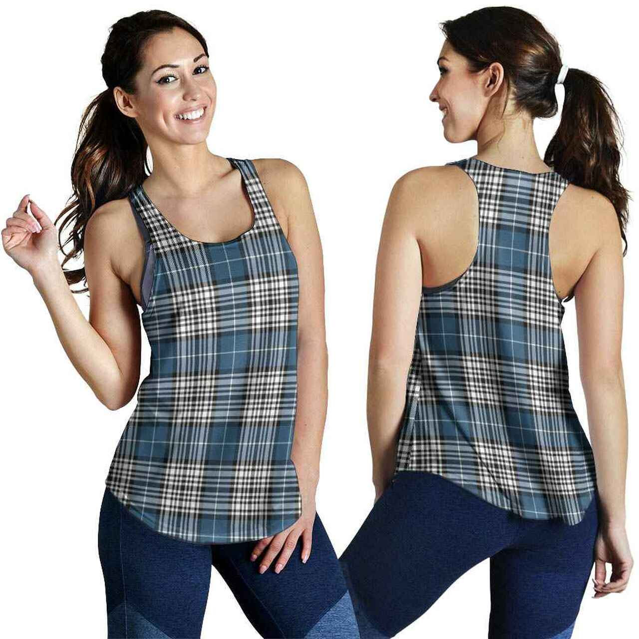 Napier Modern Tartan Plaid Women Racerback Tank