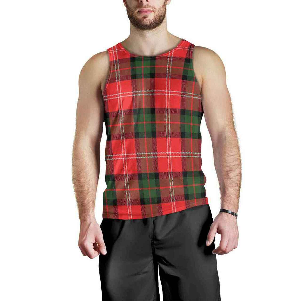 Nesbitt Modern Tartan Plaid Men Tank Top